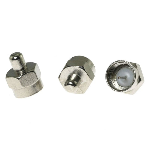 F Type 75 Ohm Terminator 3 Pack Coaxial Cable Adapters End Cap Kit For Unused RF Ports Satellite TV And Home Antenna Systems
