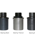 Three Heavy Duty Steel Freehub Hub Kits for 8 to 11 Speed Mountain Bikes, showing ball bearing black, titanium, and black finish.