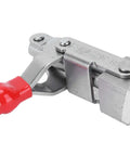 Side view of Heavy Duty Quick Release Toggle Clamp With Push Pull Action For Fast, Repeatable Clamping, stainless steel and plastic