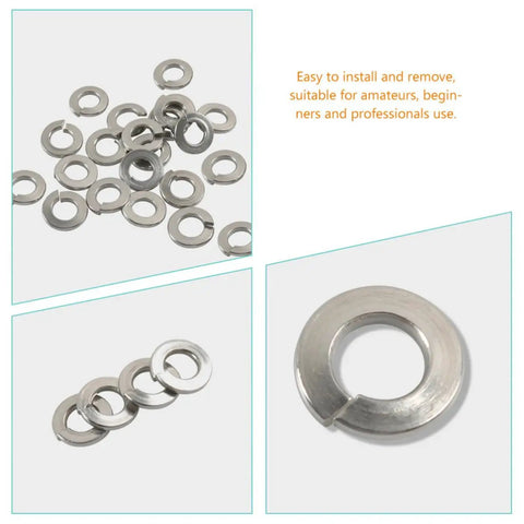 350 Pieces Stainless Steel Lock Washer Kit For Screws Bolts And Automotive And Household Repairs With Assorted Gasket Washers