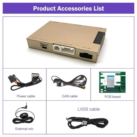 Wireless CarPlay And Android Auto Retrofit Kit Decoder For Ford 2013 2015 With Sync2 8 Inch LCD Screen MirrorLink components