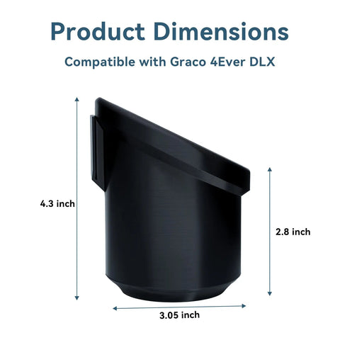 Replacement Cup Holder For Graco 4Ever DLX Car Seats, side view dimensions 4.3 x 3.05 x 2.8 inches, easy install, dishwasher safe