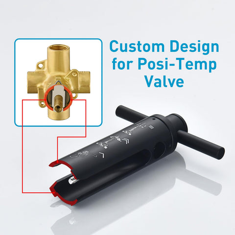 Cartridge Removal Tool For Moen 1222 1225 1220 Posi Temp Valve shown with visible extraction diagram, designed for plumbing repairs