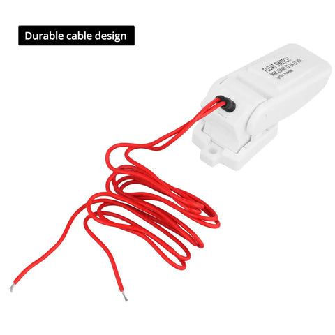 Two Pack Rugged Automatic Boat Bilge Pump Float Switch With Moisture Tight Ignition Protected Seals For Marine Use, 12 24 32 VDC Compatibility