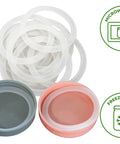 10 Pack Wide Mouth Platinum Silicone Sealing Rings Gaskets For Mason Jar Lids Leak Proof And Air Tight Reusable Seals Durable Fits 3 Inch Wide Mouth Jars For Fresh Food Storage And Easy Preserving, 3-inch silicone rings