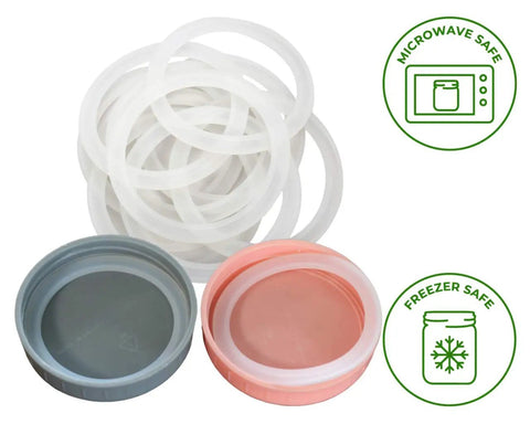 10 Pack Wide Mouth Platinum Silicone Sealing Rings Gaskets For Mason Jar Lids Leak Proof And Air Tight Reusable Seals Durable Fits 3 Inch Wide Mouth Jars For Fresh Food Storage And Easy Preserving, 3-inch silicone rings