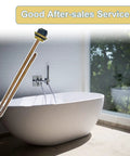 90240 Heating Element Compatible With EcoSmart ECO 18 24 27 36 Tankless Water Heaters DIY Friendly Rheem Eemax Richmond Electric Water Heater Element Replacement 9KW 18KW 27KW 36KW 240V Includes O Ring And Screw 2 Pack shown next to a modern bathtub with good after-sales service highlighted.