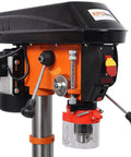 CWKISS 12 Inch Benchtop Drill Press With Laser Positioning System Variable Speed 450 To 3150 RPM Digital Display close-up view of controls.