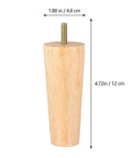 4 Pack Solid Wood Furniture Legs Nordic Style Tapered Feet for Cabinets and Sofas with Floor Protection, Easy Install detail