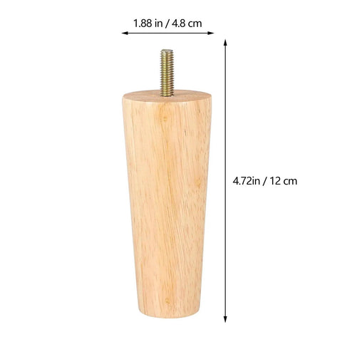 4 Pack Solid Wood Furniture Legs Nordic Style Tapered Feet for Cabinets and Sofas with Floor Protection, Easy Install detail
