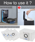 Instructions for 10 Pack Replacement Vacuum Filter Bags For X1 Series Robots And T10 T20 Models Deep Filtration High Quality Material