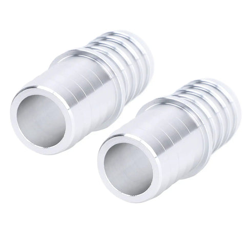 Front view of aluminum alloy Three Quarters Inch Hose Barb Splice Coupler for radiator intercooler repair fitting