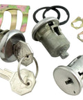 Ignition And Door Lock Set For 1968 To 1969 GM Models With Three Lock Cylinders And Original Octagon Keys For A Simple Bolt On Retrofit