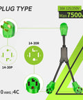 4 Prong Dryer Splitter 30 Amp NEMA 14-30P To Dual 14-30R Y Receptacles 26.5 Inch Waterproof PVC jacket cable detail