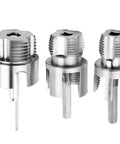 Heavy Duty Three Piece Pipe Thread Kit with No Fuss Dual Function Internal and External Threading for PVC and Plastic Pipes