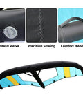 Lightweight Inflatable Windsurfing Wing 5 Sqm with Clear Window, intake valve, precision sewing, and ergonomic comfort handle features