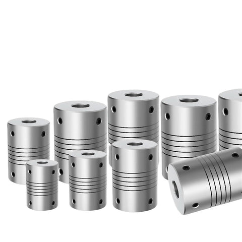 Heavy Duty Aluminum Elastic Winding Shaft Coupler For Motor Connector with various sizes in a flexible design.