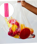 Thickened Waterproof Pink Poly Mailer Bags 17x30cm in bulk pack of 100 shown with contents for everyday biz mailing