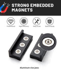 4 Inch Aluminum Vise Jaw Pad With Magnetic Vise Cover For Bench And Desktop Jaws Black One Pair Built Tough Pro Grade Heavy Duty Multi Purpose Jaw Protector With Grooved Surface And Stainless Bolts For AN Fittings