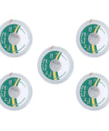 5 Piece Solder Wick Set For Electronics Repair, Alloy Copper Desoldering Braid In 1.5mm To 3.5mm Widths displayed in a circular pattern
