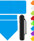 5 Piece Baseball And Softball Base Set With Carrying Bag Includes 3 Throw Down Bases 1 Home Plate 1 Pitching Rubber For Backyard Practice And Kickball Softball Games Portable Lightweight Blue Solid
