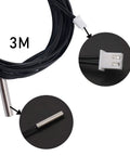 Two Pack 3M 10K NTC Thermistor Temperature Sensor Probes With 5x25mm Stainless Steel Housing -25 to 125 Celsius Range Pro Grade Workhorse Go-To For DIY Projects And Industrial Temperature Sensing showing sensor and connector.