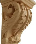 Extra Small Acanthus Wood Corbel Two And A Quarter Inches Wide By Four And A Quarter Inches High Maple Shelf Bracket