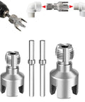 Pipe Threading Tool Kit For One Half Inch Three Quarter Inch And One Inch Pipes Internal And External Threader Electric Drill Compatible PVC Rethreading Tool Set For Quick Precise Threads