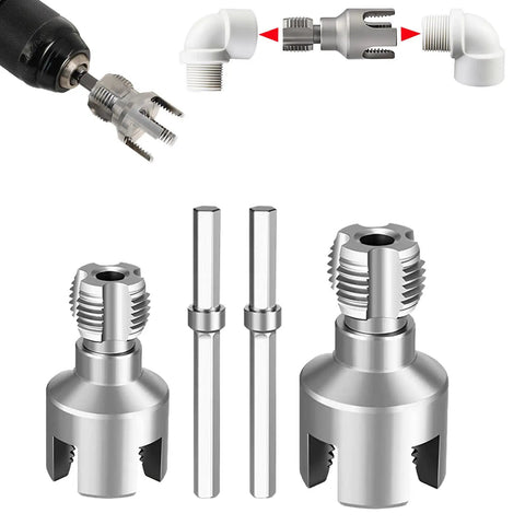 Pipe Threading Tool Kit Half Inch Three Quarter Inch One Inch Set With Internal And External Threaders for plumbing repairs