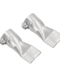 Flat Wide Mouth Welding Nozzle Set 40mm 1.57in Stainless Steel Two Pack for Hot Air Heat Guns, corrosion-resistant.
