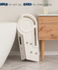 Hassle Free Three Step Bathroom Stool For Toddlers With Adjustable Handlebars Built Tough And Foldable, easy to store design.