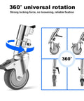 Swivel Caster Wheels Set For C Stand 25mm Legs Compatible With Takerers Neewer And Other 25mm C Stand Bases For Studio Photography And Video Shooting 3 Pack Designed To Roll Fully Loaded Stands Without Disassembly For Faster Setup And Improved Efficiency displayed in various angles with 360-degree rotation feature
