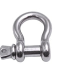 316 Stainless Steel Bow Shackle With Oversized Screw Pin For Anchor And Tow Recovery Off Road Use 3/8 Inch Size With 7/16 Inch Pin