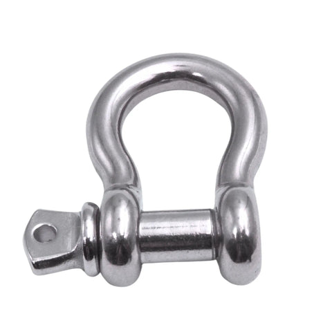 Heavy Duty Type 316 Stainless Steel Bow Shackle With Oversized Screw Pin Rated Eight Point Eight Ton Capacity For Rough Towing Off Road Recovery And Anchor Hauling A Rig Ready Heavy Hitter Built For Serious Trail Adventures