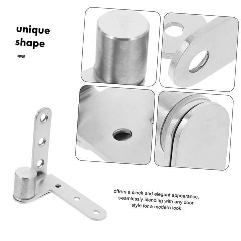 Heavy Duty Stainless Steel Hidden Door Pivot Hinges For No Fuss Smooth Operation And Versatile Bookcase Doors 1 Pair Veemoon Hidden Door Hinge System With Rust Resistant Construction And Soft Close Capability, close-up view showing stainless steel construction