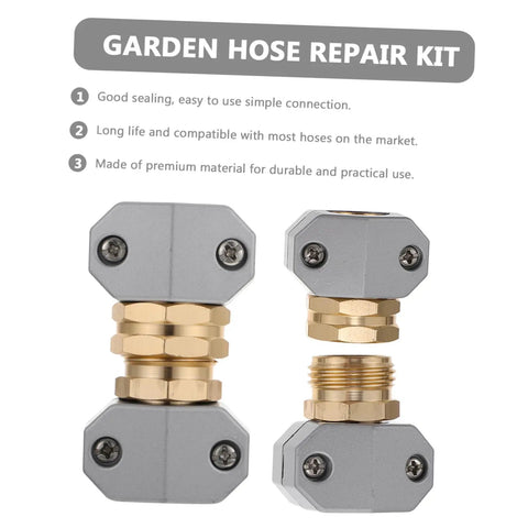 Premium 3-Piece Garden Hose Repair Kit Featuring Quick Disconnect Connectors And Flexible Fittings For Easy Fixing Of Leaks Or Breaks In Your Outdoor Water Hoses To Save You Time And Money This Essential Hose Maintenance Accessory Works Perfectly With gray brass hose connectors