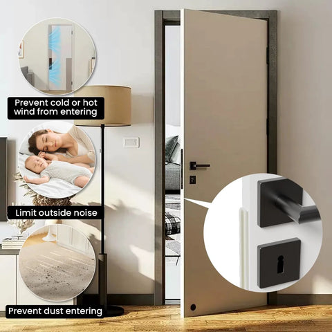 V Shaped Foam Weatherstripping Door Seal Strip 19.7 Feet White Self Adhesive Draft Stopper for Exterior Front Door