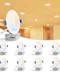 Eight Pack Six Inch Recessed Lights With 5Cct Slide Switch, Killer 1080 Lumens Drawing Just 13 Watts, showcasing modern ceiling can lights.