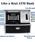 Kid Friendly ATM Piggy Bank With Electronic Coin Counter Card And Password Mini ATM Machine For Kids Educational Savings Toy With Goal Tracker