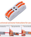 Super Easy Push In Lever Wire Connectors 10 Pack Quick Splice Terminals for no sweat DIY electrical projects with instructions.
