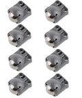 8 Piece Universal Steering Socket Caster Wheel Set For Building Blocks With Beefy Stainless Steel Pivot Balls And Plastic Joint Sockets Compatible With 99948 And 92911 Blocks And Power Functions, 8 gray joints