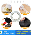 Ultra Strong Clear Packing Tape 1.88 Inch by 55 Yards Heavy Duty Shipping Tape Refill 2 Pack for diverse uses