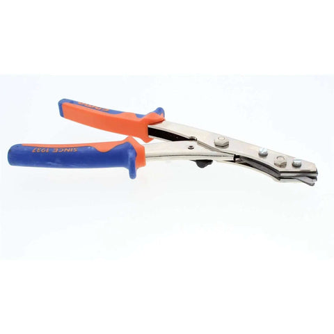 Sheet Metal Nibbler Hand Tool With Adjustable Cutting Head For Automotive Fabrication And Bodywork, Ergonomic Grip