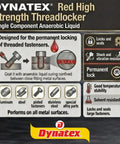 Red High Strength Thread Locker for Big Bolts and Heavy Duty Fasteners 1.69 Oz Bottle Permanent Lock Anaerobic Formula image