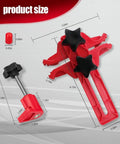 Precise measurements of red Engine Timing Tool Kit For Camshaft Alignment And Locking Sprocket Clamp Kit on display
