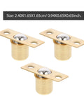 Pure Copper Door Ball Catch 16.5mm Pack Of 10 For Cabinets And Closets shown with dimensions