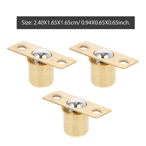 Pure Copper Door Ball Catch 16.5mm Pack Of 10 For Cabinets And Closets shown with dimensions