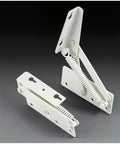 Heavy Duty Flip Up Storage Box Hinges 2 Pack Rust Resistant Cold Rolled Steel Slow Close Spring Action Ultra Smooth Lid Lifts Quiet Durable Performance, white spring hinge set