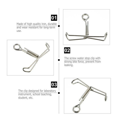 10 Pieces Spring Water Stopper Clips Adjustable Pinchcock Control Clips Pro Grade Laboratory Rubber Tubing Sealing Clamps explained