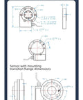 Outline dimension diagram of Six Axis Multi Axis Sensor And Three Axis Load Cell With Torque Range 200N To 5N.M.